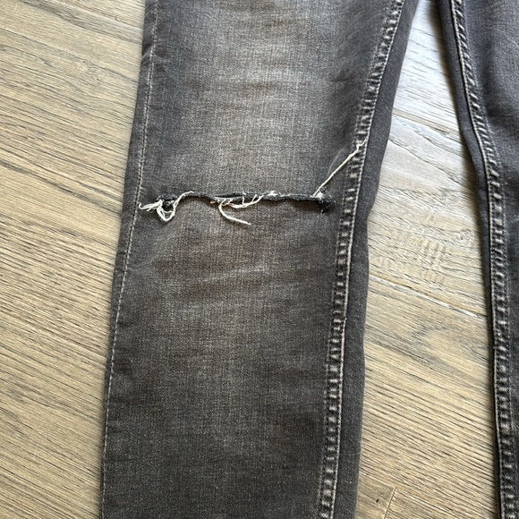 Jack & Jones | Black Charcoal Distressed Slim Fit Jeans Size 33x32 - Picture 4 of 14